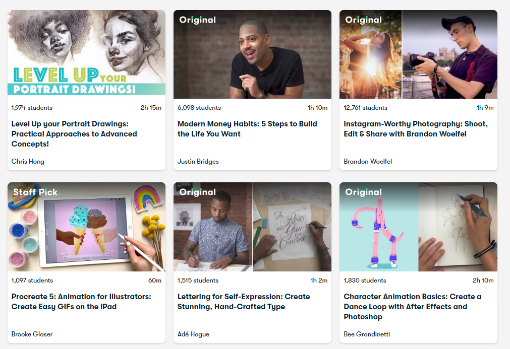 Skillshare courses