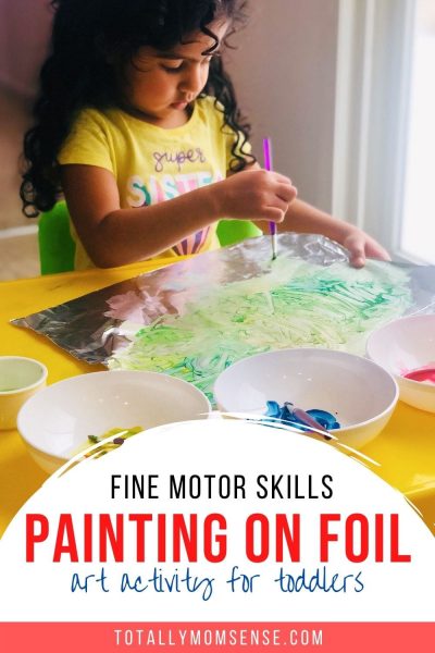 foil painting kid art idea