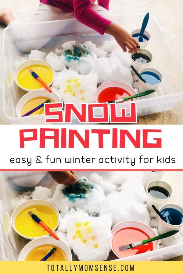 SNOW PAINTING (EASY WINTER ACTIVITY FOR KIDS) | Totally MOM-Sense