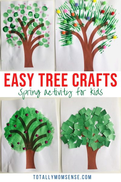4 creative spring tree crafts for kids free template totally mom sense