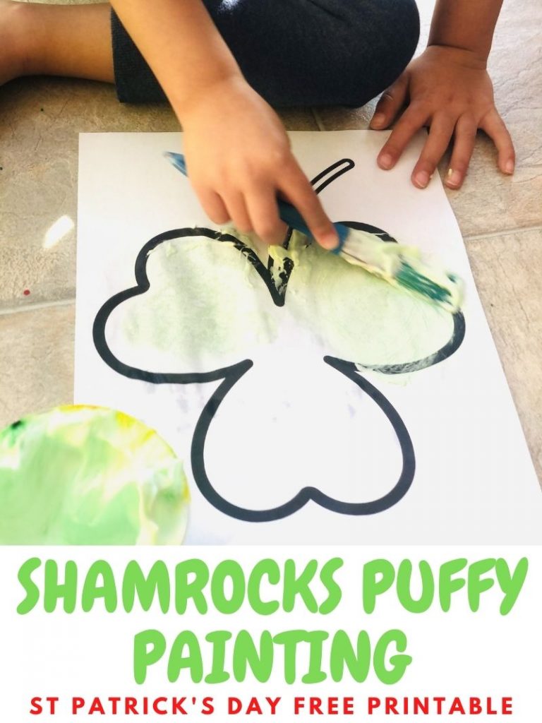 Puffy Paint Shamrock Craft Idea
